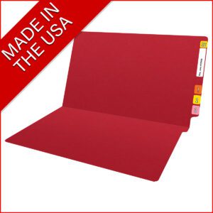 14 pt Color Folders, Full Cut 2-Ply End Tab, Legal Size, Red (Box of 50) - Image 8