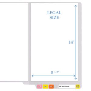 14 pt Color Folders, Full Cut 2-Ply End Tab, Legal Size, White (Box of 50) - Image 9