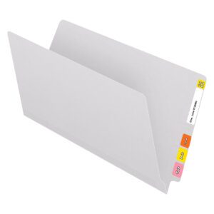 14 pt Color Folders, Full Cut 2-Ply End Tab, Legal Size, White (Box of 50) - Image 4