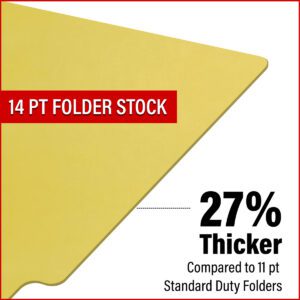 14 pt Color Folders, Full Cut 2-Ply End Tab, Legal Size, Yellow (Box of 50) - Image 10