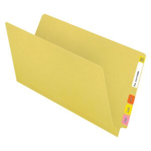 14 pt Color Folders, Full Cut 2-Ply End Tab, Legal Size, Yellow (Box of 50) - Image 4