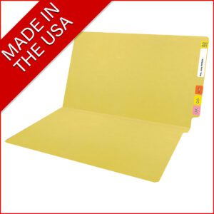 14 pt Color Folders, Full Cut 2-Ply End Tab, Legal Size, Yellow (Box of 50) - Image 8