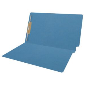14 pt Color Folders, Full Cut 2-Ply End Tab, Legal Size, Fastener Pos #1, Blue (Box of 50) - Image 5