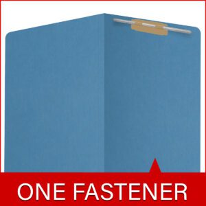 14 pt Color Folders, Full Cut 2-Ply End Tab, Legal Size, Fastener Pos #1, Blue (Box of 50) - Image 7