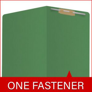 14 pt Color Folders, Full Cut 2-Ply End Tab, Legal Size, Fastener Pos #1, Green (Box of 50) - Image 7