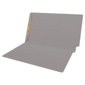 14 pt Color Folders, Full Cut 2-Ply End Tab, Legal Size, Fastener Pos #1, Grey (Box of 50) - Image 5