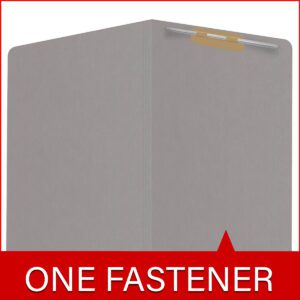 14 pt Color Folders, Full Cut 2-Ply End Tab, Legal Size, Fastener Pos #1, Grey (Box of 50) - Image 7