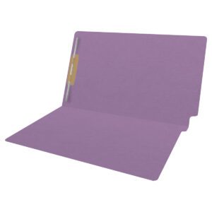 14 pt Color Folders, Full Cut 2-Ply End Tab, Legal Size, Fastener Pos #1, Lavender (Box of 50) - Image 5