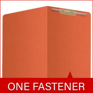 14 pt Color Folders, Full Cut 2-Ply End Tab, Legal Size, Fastener Pos #1, Orange (Box of 50) - Image 7