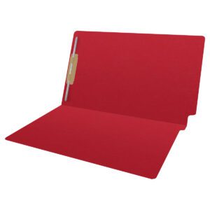 14 pt Color Folders, Full Cut 2-Ply End Tab, Legal Size, Fastener Pos #1, Red (Box of 50) - Image 5