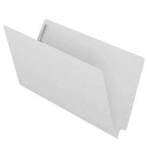 14 pt Color Folders, Full Cut 2-Ply End Tab, Legal Size, Fastener Pos #1, White (Box of 50) - Image 1