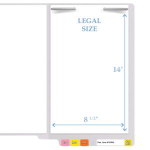 14 pt Color Folders, Full Cut 2-Ply End Tab, Legal Size, Fastener Pos #1, White (Box of 50) - Image 9
