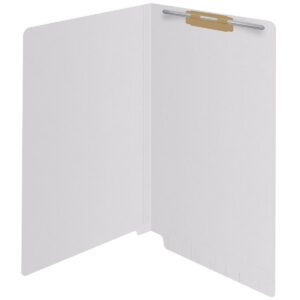 14 pt Color Folders, Full Cut 2-Ply End Tab, Legal Size, Fastener Pos #1, White (Box of 50) - Image 2