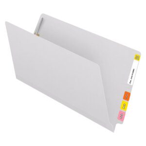 14 pt Color Folders, Full Cut 2-Ply End Tab, Legal Size, Fastener Pos #1, White (Box of 50) - Image 4