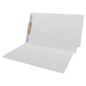 14 pt Color Folders, Full Cut 2-Ply End Tab, Legal Size, Fastener Pos #1, White (Box of 50) - Image 5