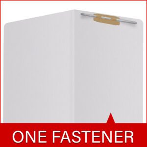 14 pt Color Folders, Full Cut 2-Ply End Tab, Legal Size, Fastener Pos #1, White (Box of 50) - Image 7