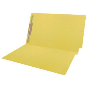 14 pt Color Folders, Full Cut 2-Ply End Tab, Legal Size, Fastener Pos #1, Yellow (Box of 50) - Image 5