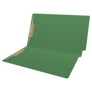 14 pt Color Folders, Full Cut 2-Ply End Tab, Legal Size, 2 Fasteners in Pos #1 & #3, Green (Box of 50) - Image 5