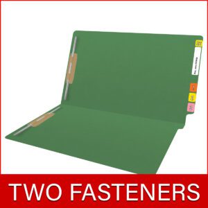 14 pt Color Folders, Full Cut 2-Ply End Tab, Legal Size, 2 Fasteners in Pos #1 & #3, Green (Box of 50) - Image 8