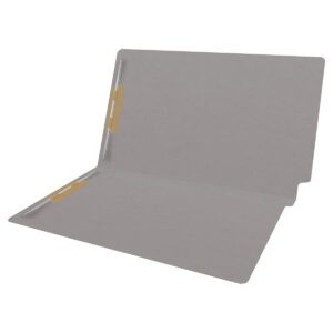 14 pt Color Folders, Full Cut 2-Ply End Tab, Legal Size, 2 Fasteners in Pos #1 & #3, Grey (Box of 50) - Image 5