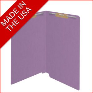 14 pt Color Folders, Full Cut 2-Ply End Tab, Legal Size, 2 Fasteners in Pos #1 & #3, Lavender (Box of 50) - Image 7