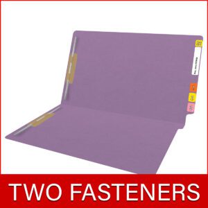 14 pt Color Folders, Full Cut 2-Ply End Tab, Legal Size, 2 Fasteners in Pos #1 & #3, Lavender (Box of 50) - Image 8