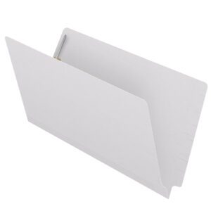 14 pt Color Folders, Full Cut 2-Ply End Tab, Legal Size, 2 Fasteners in Pos #1 & #3, White (Box of 50) - Image 1
