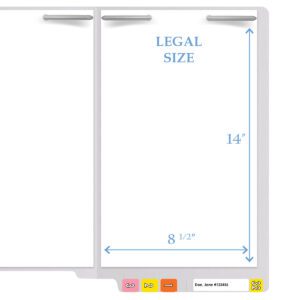 14 pt Color Folders, Full Cut 2-Ply End Tab, Legal Size, 2 Fasteners in Pos #1 & #3, White (Box of 50) - Image 9