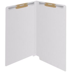 14 pt Color Folders, Full Cut 2-Ply End Tab, Legal Size, 2 Fasteners in Pos #1 & #3, White (Box of 50) - Image 2