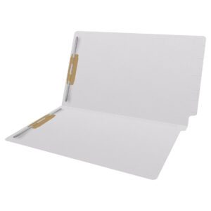 14 pt Color Folders, Full Cut 2-Ply End Tab, Legal Size, 2 Fasteners in Pos #1 & #3, White (Box of 50) - Image 5
