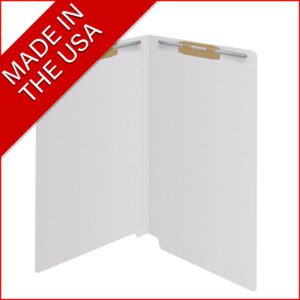 14 pt Color Folders, Full Cut 2-Ply End Tab, Legal Size, 2 Fasteners in Pos #1 & #3, White (Box of 50) - Image 7