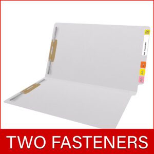 14 pt Color Folders, Full Cut 2-Ply End Tab, Legal Size, 2 Fasteners in Pos #1 & #3, White (Box of 50) - Image 8