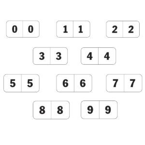 Jeter 4500 Compatible Numeric Labels, Laminated Stock, 3/4" X 1-1/2" Individual Numbers, Starter Set - 10 Rolls of 500