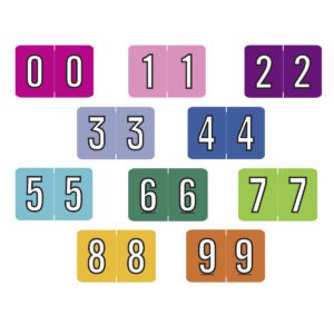 Barkley NCPM Compatible Numeric Labels, Laminated Stock, 1" X 1-1/2", Starter Set - 10 Rolls of 500 - Image 1