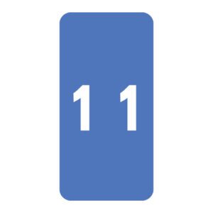 Smead LCC Compatible Numeric Labels, Number "1", Blue, Laminated Stock, 2" X 1" Individual Numbers - Roll of 250