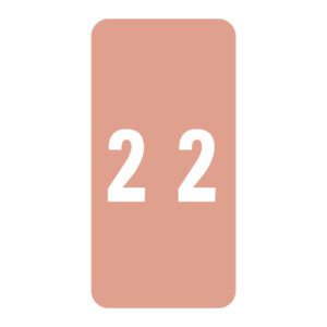 Smead LCC Compatible Numeric Labels, Number "2", Pink, Laminated Stock, 2" X 1" Individual Numbers - Roll of 250