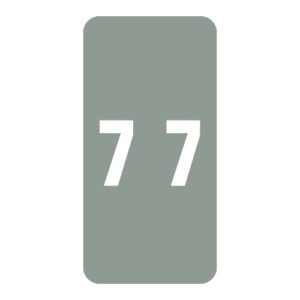 Smead LCC Compatible Numeric Labels, Number "7", Grey, Laminated Stock, 2" X 1" Individual Numbers - Roll of 250