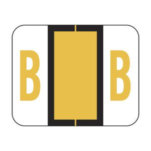 Tab 1286 Compatible Alpha Labels, Letter "B", Light Orange, Vinyl Stock,  1" X 1-1/4" Individual Letters - Sheet of 50 - Image 1