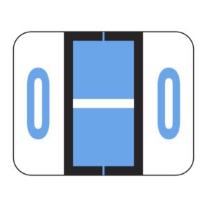 Tab 1286 Compatible Alpha Labels, Letter "O", Blue, Vinyl Stock,  1" X 1-1/4" Individual Letters - Sheet of 50 - Image 1