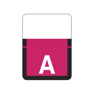 Tab 1307 Compatible Alpha Labels, Letter "A", Red, Vinyl Stock, 1" X 3/4" Individual Letters - Roll of 500 - Image 1