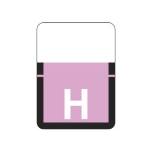 Tab 1307 Compatible Alpha Labels, Letter "H", Lilac, Vinyl Stock, 1" X 3/4" Individual Letters - Roll of 500 - Image 1