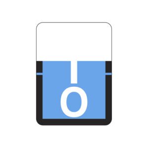Tab 1307 Compatible Alpha Labels, Letter "O", Blue, Vinyl Stock, 1" X 3/4" Individual Letters - Roll of 500 - Image 1