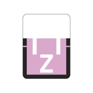Tab 1307 Compatible Alpha Labels, Letter "Z", Lilac, Vinyl Stock, 1" X 3/4" Individual Letters - Roll of 500 - Image 1