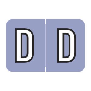 Barkley FACPM Compatible Alpha Labels, Letter "D", Lavender, Laminated Stock, 1" X 1-1/2" Individual Letters - Roll of 500 - Image 1
