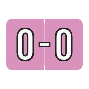 Barkley FACPM Compatible Alpha Labels, Letter "O", Light Pink, Laminated Stock, 1" X 1-1/2" Individual Letters - Roll of 500 - Image 1