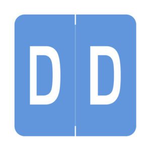 Barkley FADBM Compatible Alpha Labels, Letter "D", Light Blue, Laminated Stock, 1-1/2" X 1-1/2" Individual Letters - Pack of 228 - Image 1