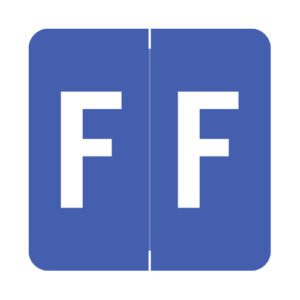 Barkley FADBM Compatible Alpha Labels, Letter "F", Dark Blue, Laminated Stock, 1-1/2" X 1-1/2" Individual Letters - Pack of 228 - Image 1