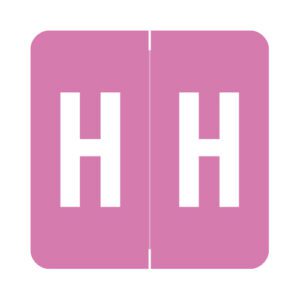 Barkley FADBM Compatible Alpha Labels, Letter "H", Light Pink, Laminated Stock, 1-1/2" X 1-1/2" Individual Letters - Pack of 228 - Image 1