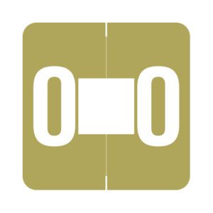 Barkley FADBM Compatible Alpha Labels, Letter "O", Gold, Laminated Stock, 1-1/2" X 1-1/2" Individual Letters - Pack of 228 - Image 1