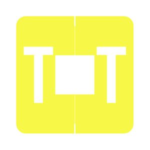 Barkley FADBM Compatible Alpha Labels, Letter "T", Yellow, Laminated Stock, 1-1/2" X 1-1/2" Individual Letters - Pack of 228 - Image 1